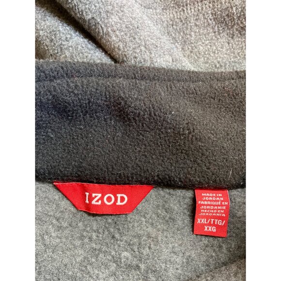 IZOD Men’s Gray Fleece Jacket XXL Full Zip Casual Outdoor Warm Layer Classic - Picture 4 of 9